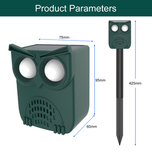 Alarme solaire à détection infrarouge 129 dB, étanche IP55, alarme audiovisuelle ultrasonique haute fréquence pour dissuader les animaux sauvages - Product Image 3