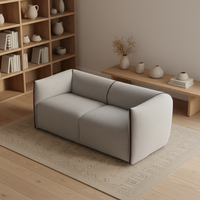 Ensemble de canapés sectionnels carrés capitonnés modernes, structure en bois massif, mousse haute densité, tissu écologique, taille personnalisable, salon