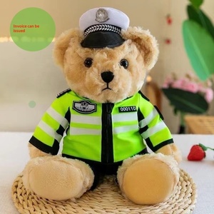 Ours en peluche personnalisé OEM, ours en peluche policiers avec <span class=keywords><strong>uniforme</strong></span>, jouet en peluche doux, cadeau, fournisseur d'usine en gros - Product Image 5