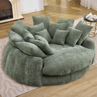 Sofá Cama Comprimido de Chenilla Extra Grande con Asiento Profundo, Estilo Moderno, Envasado al Vacío, Disponible en Inventario Local de Canadá