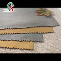 Tissu tricoté en trame 100 % polyester de qualité supérieure, imitation micro-suède, pour ameublement, canapés et rideaux – Motif teint en fil pour doublure de voiture et de jouets