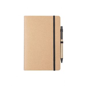 Eco-Friendly A5 Size Recycled Cardboard Notebook with Customized Logo <b>Cheap</b> Reusable Promotional Pen Office & School <b>Gift</b> - Product Image 2