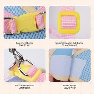 สายจูงสุนัขแมวระบายอากาศตาข่ายสายรัดหน้าอกสัตว์เลี้ยงสำหรับแมวลูกสุนัขเดินนำตุ๊กตาหมาชิวาวาเสื้อกั๊กบูลด็อก - Product Image 5