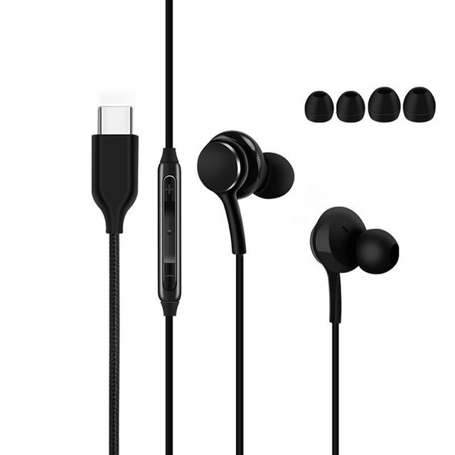 Hot Mobile Phone Wired Headphone In-ear Eadbuds Type C Earphone for Samsung Galaxy Note 10+ S24 S22 Ultra S21 S20