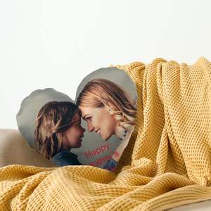 Großhandel personal isierte Kissen bezug benutzer definierte Liebe kleine Herzform Ring Paar Foto herzförmige Kissen - Product Image 6