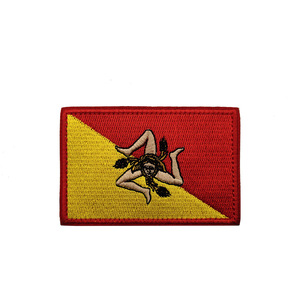 Parches de bucle de gancho bordados a máquina 9*6CM brazaletes de <span class=keywords><strong>bandera</strong></span> siciliana para ropa sombreros y mochilas decoración personalizada - Product Image 4
