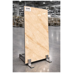 Azulejos de Porcelana de 600x1200mm en Oferta, Acabado Brillante Color Beige Roma, 8mm, para Piso y Pared, Ideales para Dormitorios y Salas de Estar de Lujo - Product Image 1