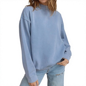 Pull tricoté pour femme, col montant, épaules tombantes, style oversize, streetwear, automne-hiver, vente en gros - Product Image 5