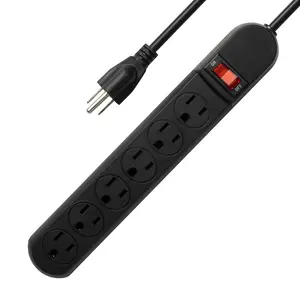 USA Power Strip Board Extension Socket 6 Outlets