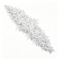 Élégante Tiare de Fée des Forêts en Cristal, Serre-tête Scintillant en Forme de Feuille, Accessoire de Cheveux pour Mariage, Bal de Promo et Concours de Beauté