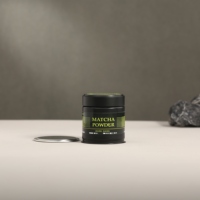 Vente en gros Petites boîtes à thé personnalisées Mini boîte en or ronde 20g 30g Boîtes à matcha Boîtes en métal pour le stockage de la poudre