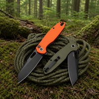 Couteau de poche tactique pliant personnalisé Tanto en acier 14C28N avec manche G10, couteau à ouverture assistée, outil utilitaire T0044-1