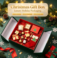 Boîtes cadeaux carrées vides sur le thème de Noël, arbres de Noël, boîtes rigides avec impression UV pour petits emballages décoratifs, réveillon de Noël