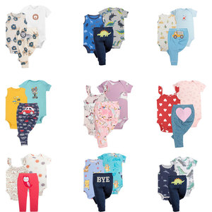 Set di <span class=keywords><strong>Abbigliamento</strong></span> Estivo per Neonati, Completo 3 Pezzi con Body, Pantaloni e Cardigan per Bambini e Bambine - Product Image 1