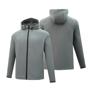 <b>Zip</b> <b>up</b> <b>Jacket</b> Outdoor Running Sport <b>Jacket</b> Gym Fitness Tracksuit Sportswear Zipper Track Hooded Set for Men - Product Image 6