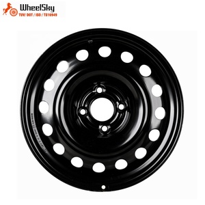 Wheelsky 684401 Nero o Argento Superficie 16x7.0 PCD 4X108 16 Pollici In Acciaio Cerchi Per Auto Cerchi - Product Image 3