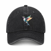 Casquette de baseball 6 panneaux 100 % polyester, réglable, style vintage, en jean délavé et vieilli, pour femmes et hommes