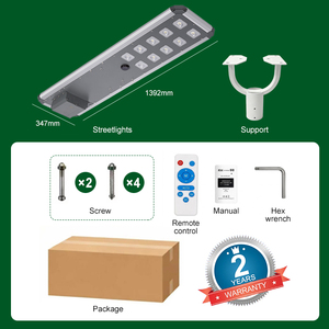 Lampadaire solaire LED SMD2835 pour zones rurales, en aluminium, avec télécommande, pour extérieur - Product Image 6