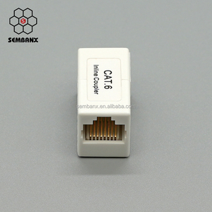 Acoplador en línea Cat6 RJ45 8p8c acoplador directo cat6a CAT5e Cat6 Keystone - Product Image 3
