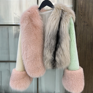 <span class=keywords><strong>Cappotto</strong></span> alla moda per ragazze alla moda con scollo a V invernale in vera pelliccia di volpe <span class=keywords><strong>cappotto</strong></span> da donna <span class=keywords><strong>senza</strong></span> felpa con cappuccio - Product Image 4