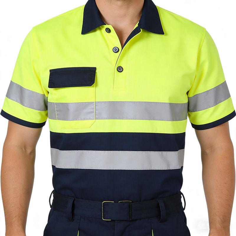 High Visibility Summer Quick Dry Polo Shirts with Reflective Strips ...