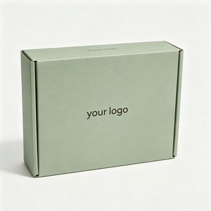 Wholesale Morandi Solid Color Folding Mailer Boxes Print Your Brand Logo Recyclable Corrugated Shipping Box for Gift Packaging - Product Image 1