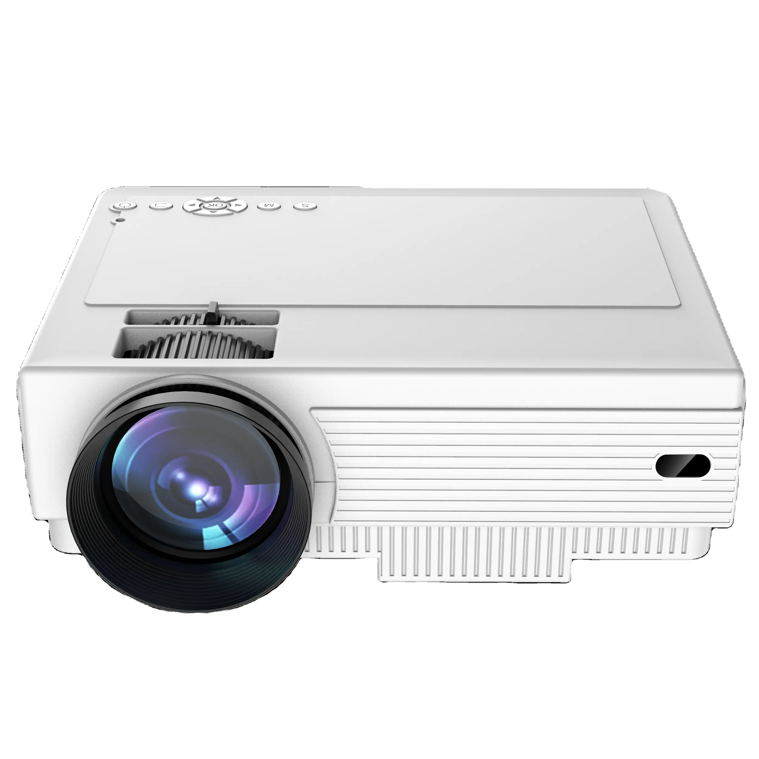 M6 projector 720p high definition portable design smart connection create a private theater white black projector