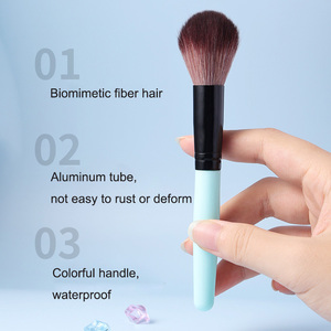 Brosse longue en plastique pour la poussière des ongles, rose, noire, bleue, en fibres douces, pour le nettoyage des ongles et la manucure - Product Image 3