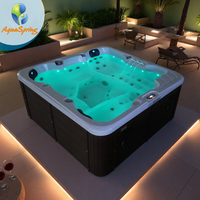 Personnalisé 5 Personnes Whirlpool Extérieur 45 Jets Spa Pas Cher Spa Baignoire CE Approuvé Bain à Remous Jacuzzier avec Blaboa Gecko JOYONWAY