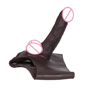 Pantalon à godemichet creux noir en silicone pour homme, manchon de pénis réutilisable, extenseur de pénis, outils de travestissement pour hommes transgenres - Product Image 4