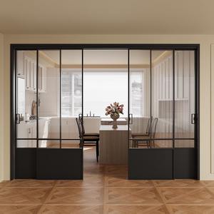 Riel para puerta corredera <span class=keywords><strong>de</strong></span> aleación <span class=keywords><strong>de</strong></span> aluminio <span class=keywords><strong>de</strong></span> estilo retro francés, diseño moderno para uso interior, para estudio, sala <span class=keywords><strong>de</strong></span> estar, Partición <span class=keywords><strong>de</strong></span> cocina - Product Image 4