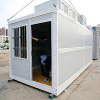 Maison conteneur modulaire préfabriquée à assemblage rapide, pliable, 20 pieds, avec structure en acier léger