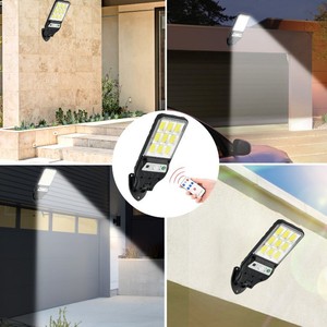 Lampe murale LED solaire extérieure 90cob avec capteur de mouvement humain, étanche, pour jardin, cour, rue, mode jour/nuit - Product Image 2