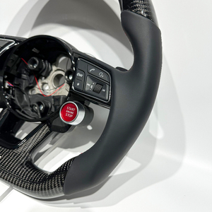 Volant sport en fibre de carbone personnalisé pour <span class=keywords><strong>Audi</strong></span> Série Berline A3 A4 A5 S3 <span class=keywords><strong>S4</strong></span> S5 RS3 RS4 RS5, design en forme de D avec palettes de changement de vitesse - Product Image 2
