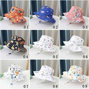 Sombrero de cubo personalizado con estampado de <span class=keywords><strong>animales</strong></span> de dibujos animados anchos de primavera y verano para bebés y niños - Product Image 6