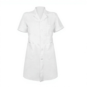 Latest Design Custom Brand Unisex Stylish Medical Lab Coat Nursing Uniform Sets Woven Polyester/Cotton Hospital Use - Product Image 2