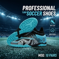 Chaussures de football à tige haute F50 pour unisexe, niveau professionnel, entraînement sur gazon artificiel, chaussures de football avec semelle confortable