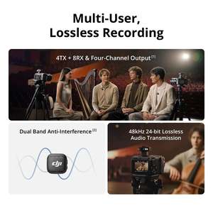 DJI Mic 3 Compact Wireless <b>Microphone</b> 1 Tx 1 Rx Dual Band Anti Interference For Content Creation Video - Product Image 2