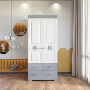 <span class=keywords><strong>Armoire</strong></span> pour Enfants en <span class=keywords><strong>Bois</strong></span> Moderne à 2 Portes, Organisateur de Vêtements, Penderie de Chambre Fille Bébé, <span class=keywords><strong>Rose</strong></span> Lapin, Haute Qualité, Prix Usine - Product Image 3