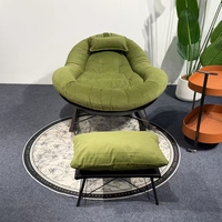 Fauteuil à bascule en rotin tressé nid d'abeille, fauteuil de salon rembourré avec repose-pieds assorti pour salon, chambre, balcon, détente
