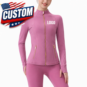 Camiseta de Yoga de Manga Larga Personalizada para Mujer, con Bolsillo Lateral, Logotipo Personalizado, Ligera, Elástica, Transpirable, de Secado Rápido, Blusa Deportiva - Product Image 6