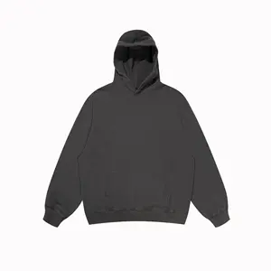 Vintage Garments oversized fit jumper 400gsm jersey cotton dark grey wash hoodie