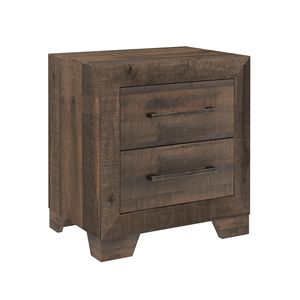 DB Wallace & Bay Plinz Mesita de noche de 2 cajones de madera maciza en marrón Estilo europeo antiguo de lujo para uso en apartamentos o hospitales - Product Image 2