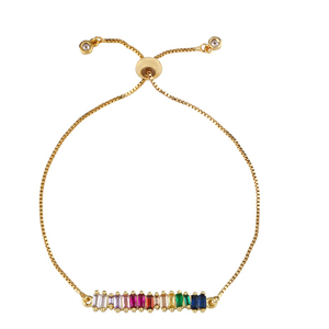 Pulsera de arcoíris para hombre y mujer, joyería delicada colorida de CZ, joyería redonda, gran oferta - Product Image 2