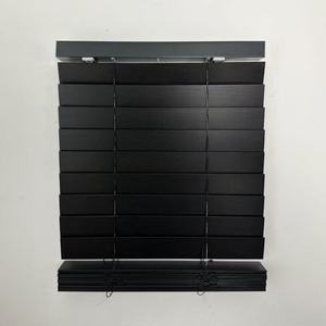 Stores verticaux en <span class=keywords><strong>bois</strong></span> Paulownia Match de couleur noire avec volets de plantation - Product Image 2