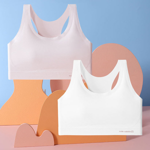 Y9246 Zachte Kinderen Sport Bralette Semi-Vaste Pads Schoolmeisjes Hardloopbh 'S Met Ademende Mesh-Rug Meisjesbeha - Product Image 2