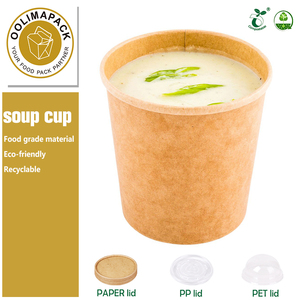 Bols à <span class=keywords><strong>soupe</strong></span> chaude à <span class=keywords><strong>emporter</strong></span>, jetables, imprimés personnalisés, tasse à <span class=keywords><strong>soupe</strong></span> en papier kraft avec couvercle en papier - Product Image 2