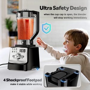 <span class=keywords><strong>2</strong></span> trong 1 Bộ xử lý thực phẩm và máy xay sinh tố 110 Volts 220V thông minh chương trình trái cây Máy xay sinh tố Heavy Duty điện tốc độ cao điện Knob Máy xay sinh tố - Product Image 5