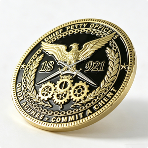 เหรียญที่ระลึกแบบกำหนดเอง โลหะผสมสังกะสี ดีไซน์รูปนกอินทรี 3 มิติ ลายเกียร์ ธีมความรัก ของที่ระลึกวันชาติ พิมพ์ UV ข้อความส่วนตัว - Product Image 6