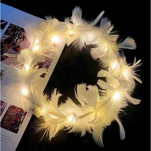 Guirlande lumineuse en plumes d'oie, blanc chaud, sept couleurs, bandeau de fête pour enfants de 4 à 6 ans - Product Image 3